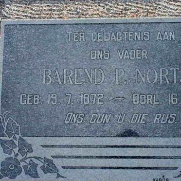 NORTJE Barend P. 1872-1965