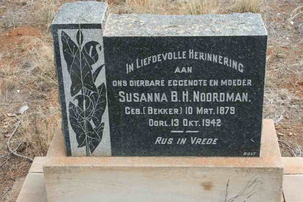 NOORDMAN Susanna B.H. nee BEKKER 1879-1942
