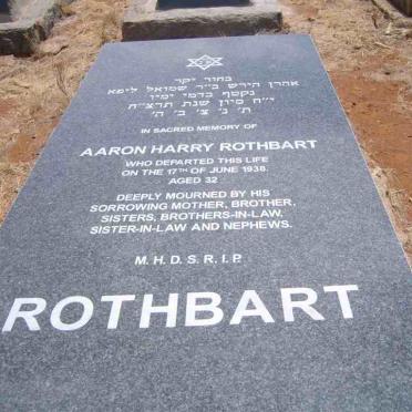 ROTHBART Aaron Harry -1938