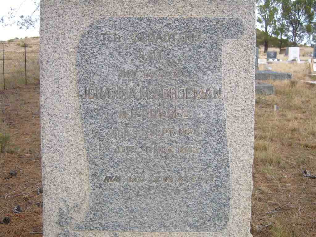 SCHOEMAN Johanna nee GRIESEL 18?6-1943