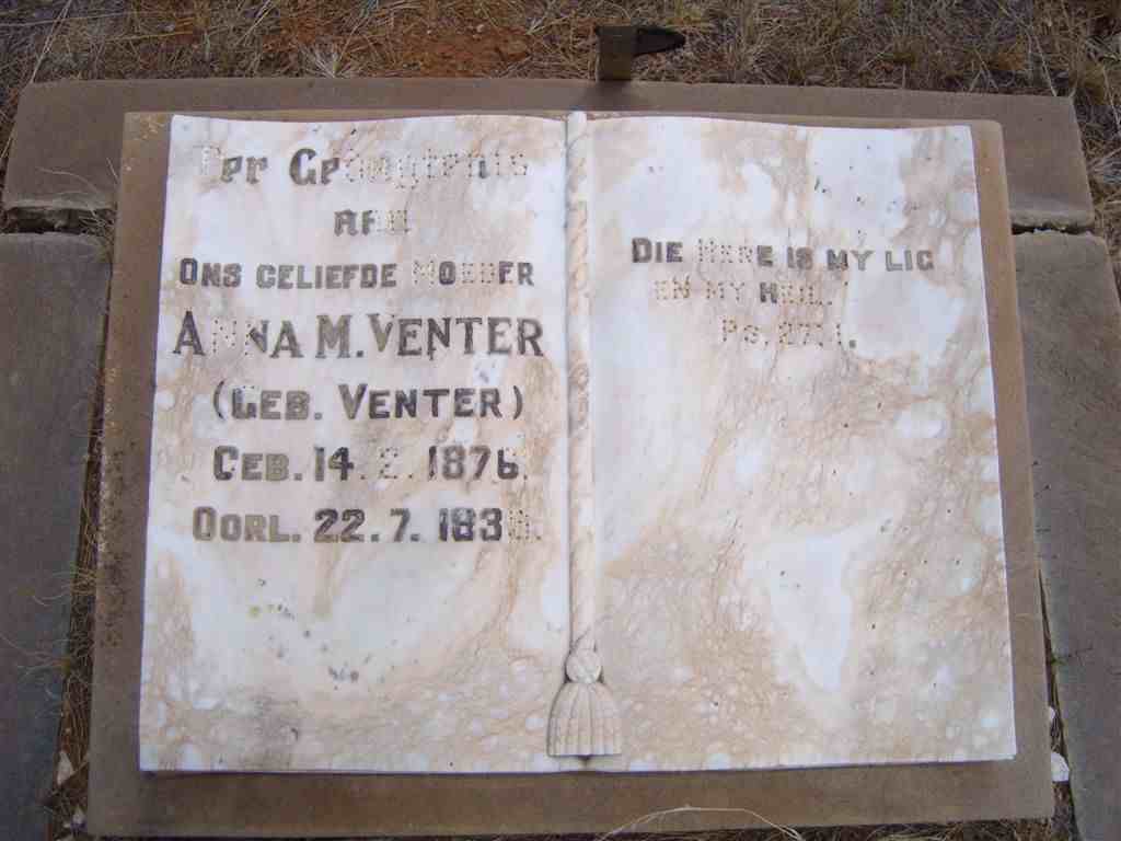 VENTER Anna M. nee VENTER 1876-183?