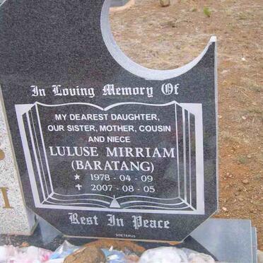 ?...ABI Luluse Mirriam nee BARATANG 1978-2007