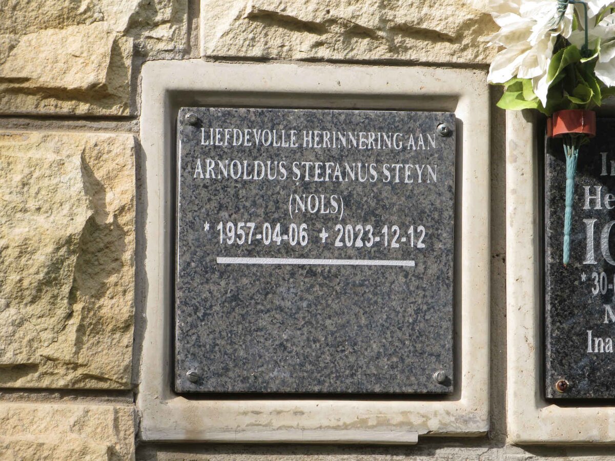 STEYN Arnoldus Stefanus 1957-2023