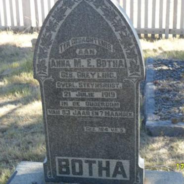 BOTHA Anna M.E. nee GREYLING -1919