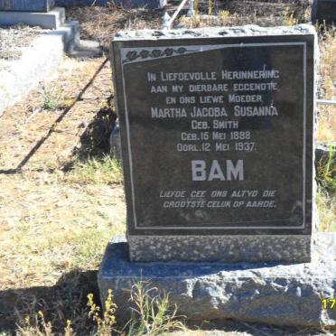 BAM Martha Jacoba Susanna nee SMITH 1888-1937