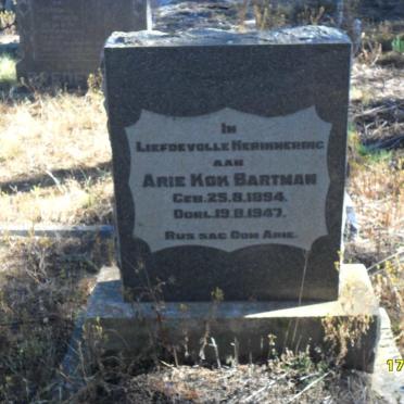 BARTMAN Arrie Kok 1894-1947