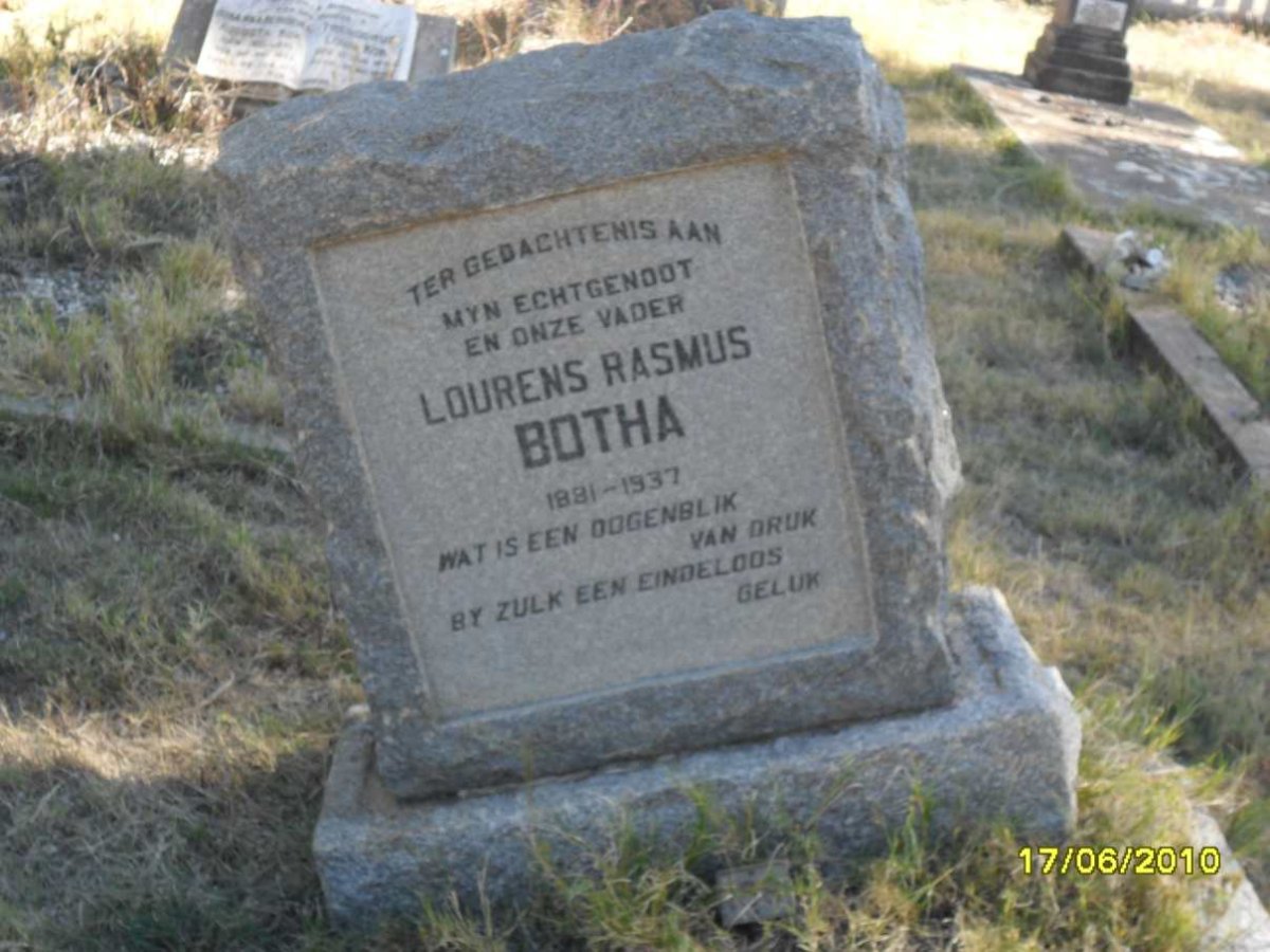 BOTHA Lourens Rasmus 1881-1937