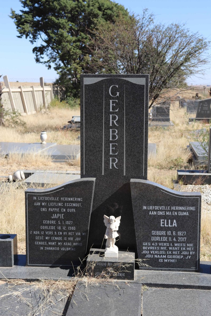 GERBER Japie 1927-1980 &amp; Ella 1927-2017