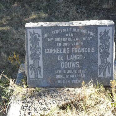 GOUWS Cornelius Francois De Lange 1897-1950