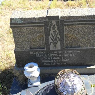 JANSE Maria Gezina 1910-1948
