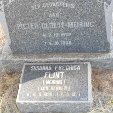 MEIRING Pieter Oldete 1882-1930 &amp; Susanna Fredrica FLINT nee BENDER 1896-1977