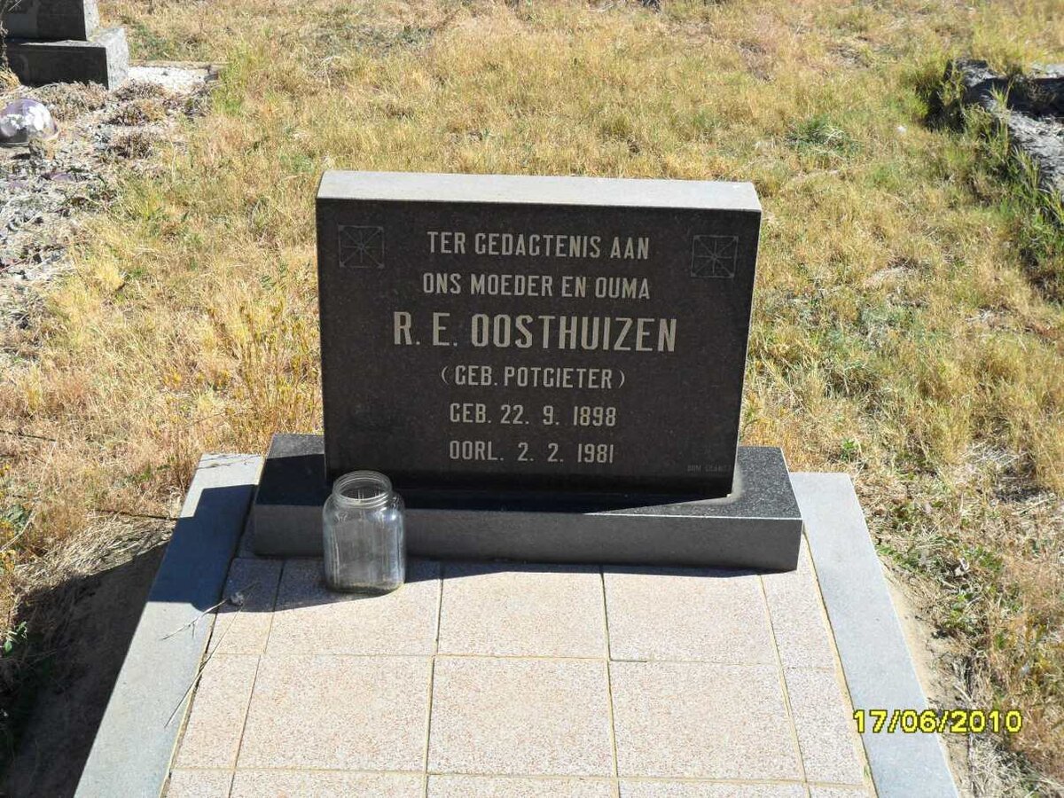 OOSTHUIZEN R.E. nee POTGIETER 1898-1981