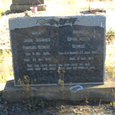 REYNEKE Jacob Johannes Francois &amp; Sophia Aletta -1941