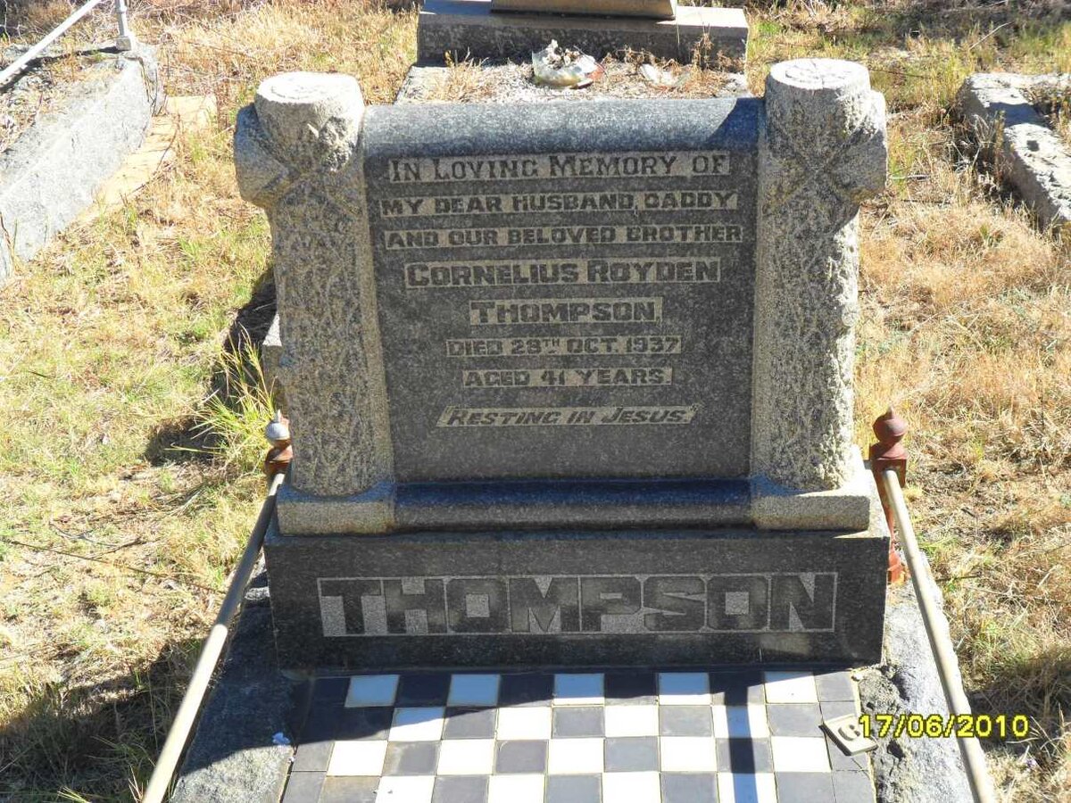 THOMPSON Cornelius Royden -1937