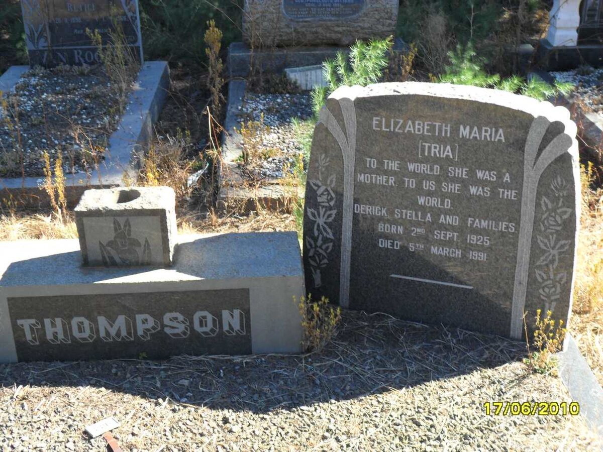 THOMPSON Elizabeth Maria 1925-1991