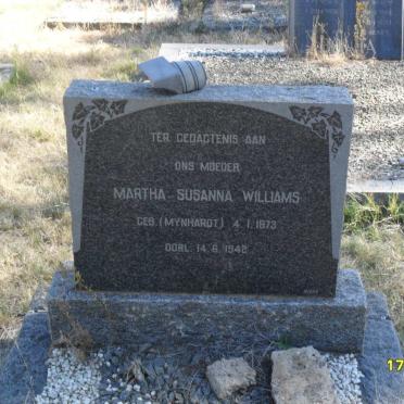 WILLIAMS Martha Susanna nee MYNHARDT 1873-1942