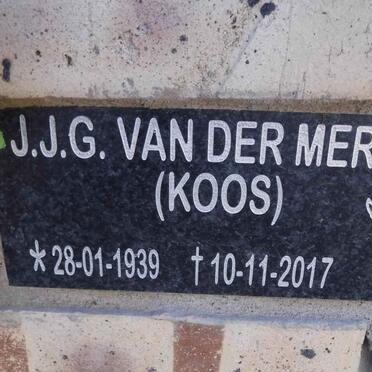 MERWE J.J.G., van der 1939-2017