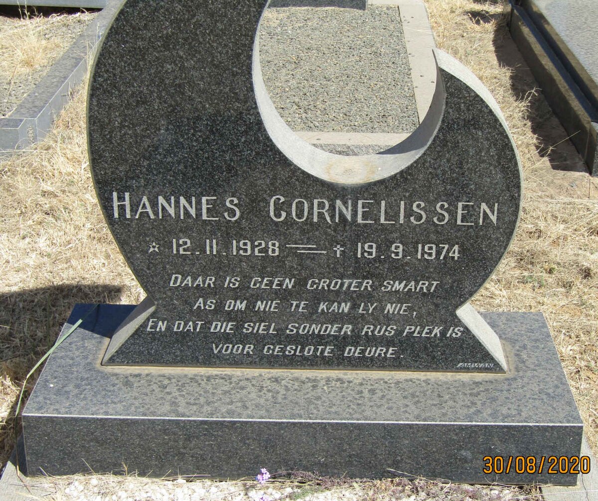 CORNELISSEN Hannes 1928-1974