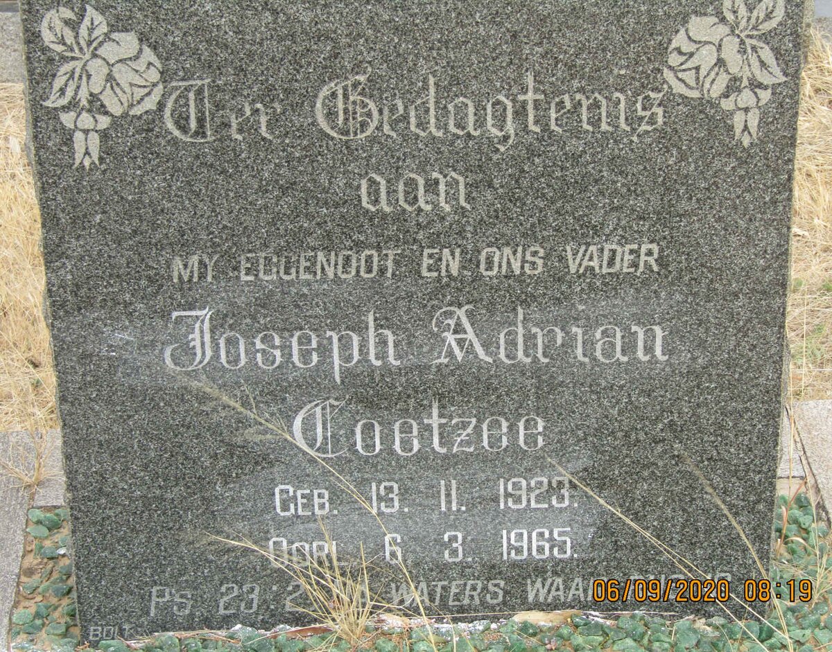 COETZEE Joseph Adrian 1923-1965