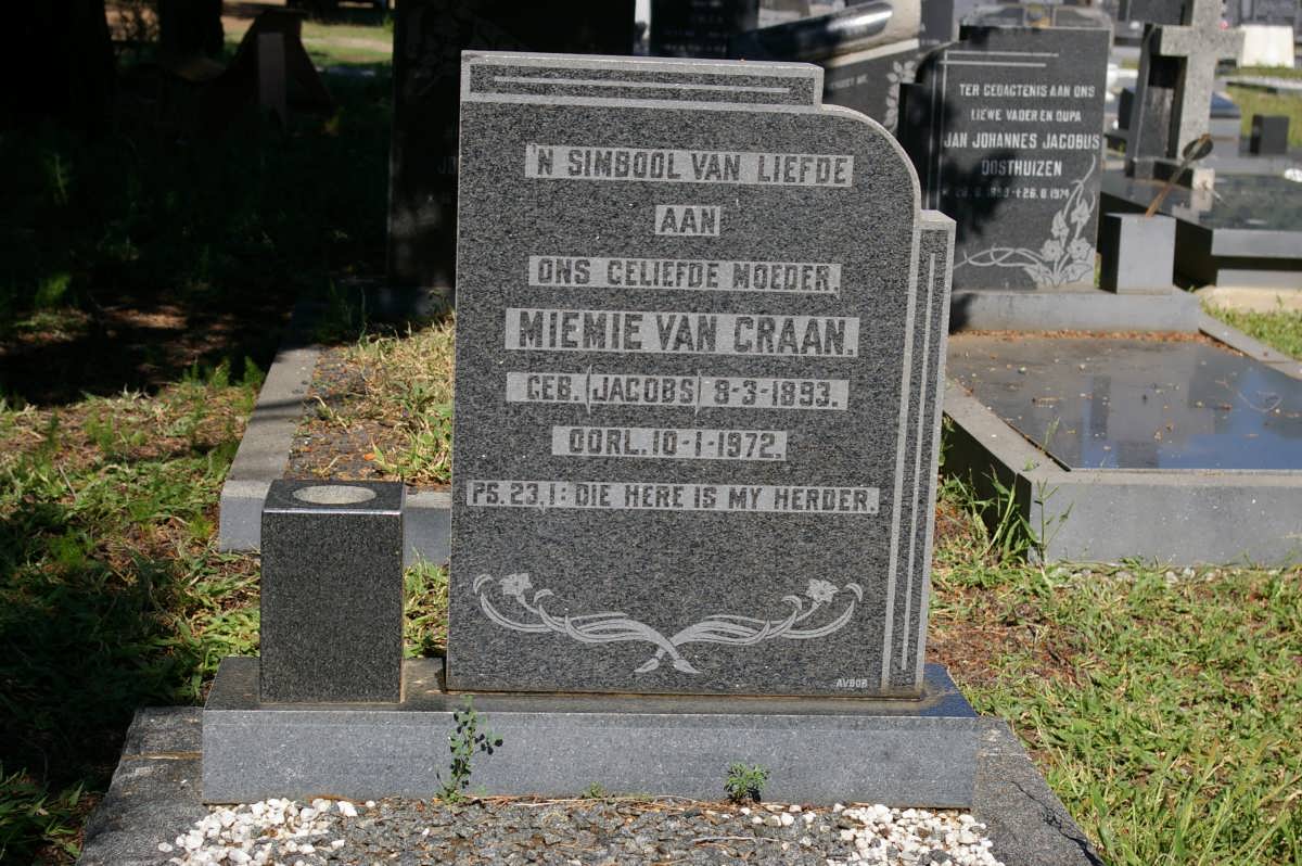 GRAAN Miemie, van nee JACOBS 1893-1972