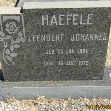 HAEFELE Leendert Johannes 1886-1972