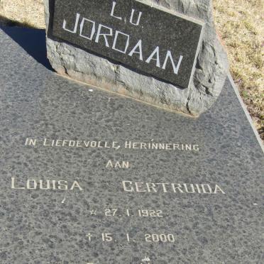JORDAAN Louisa Gertruida 1922-2000