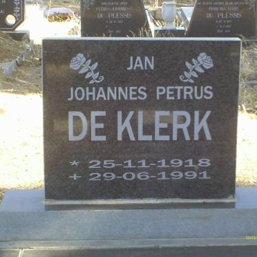 KLERK Johannes Petrus, de 1918-1991