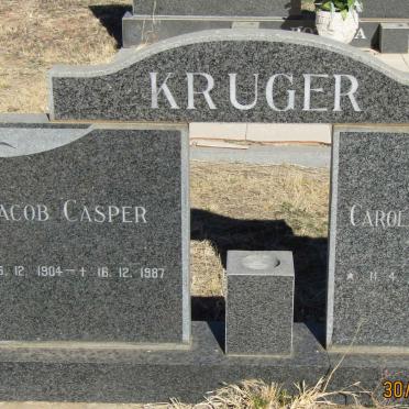 KRUGER Jacob Casper 1904-1987 &amp; Carolina M.A. 1916-1994