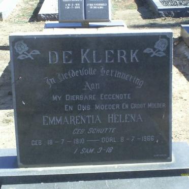 KLERK Emmarentia Helena, de nee SCHUTTE 1910-1966