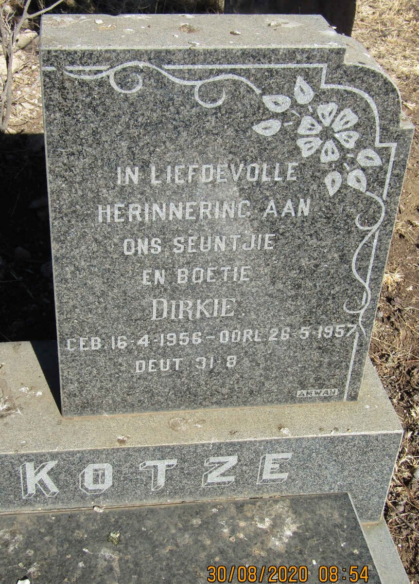 KOTZE Dirkie 1956-1957