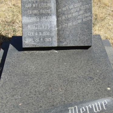 MERWE Johannes Jacobus Marthinus, van der 1932-1969