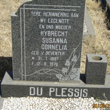 PLESSIS Hybrecht Susanna Cornelia, du nee V. DEVENTER 1897-1978