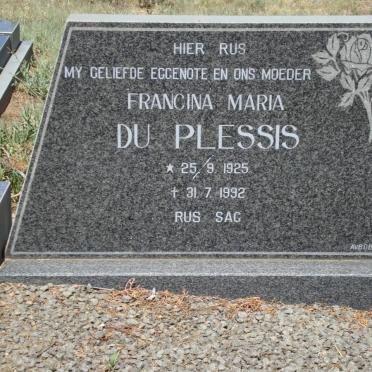 PLESSIS Petrus Johannes C., du 1922- &amp; Francina Maria 1925-1992