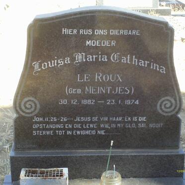 ROUX Louisa Maria Catharina, le nee MEINTJES 1882-1974