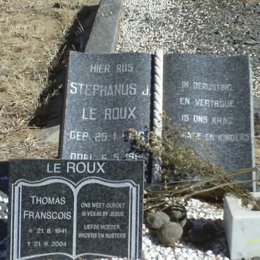 ROUX Stephanus J., le 1909-1961 ::  LE ROUX Thomas Franscois 1941-2004