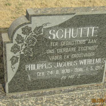 SCHUTTE Philippus Jacobus Wilhelmus 1878-1962