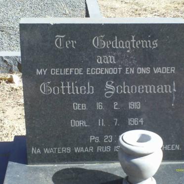 SCHOEMAN Gottlieb 1913-1964