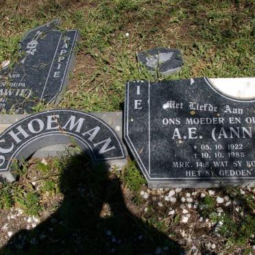 SCHOEMAN S.P. 1921-1978 &amp; A.E. 1922-1988