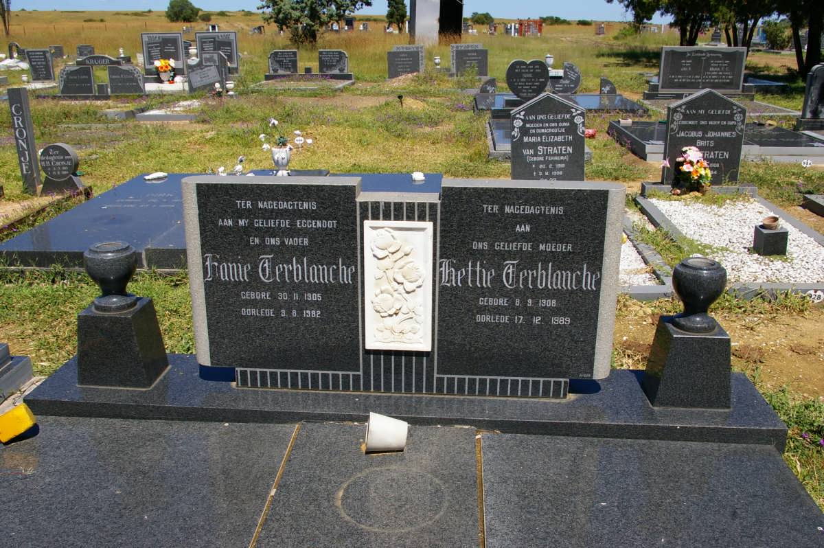 TERBLANCHE Fanie 1905-1982 &amp; Hettie 1908-1989
