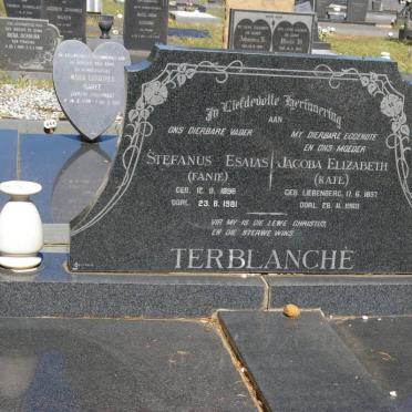 TERBLANCHE Stefanus Esaias 1896-1981 &amp; Jacoba Elizabeth LIEBENBERG 1897-1969