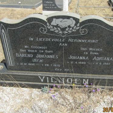 VILJOEN Barend Johannes 1892-1975 &amp; Johanna Adriana 1899-1982