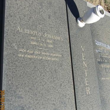 VENTER Albertus Johannes 1895-1980 &amp; Louisa  Maria Belmontia BOSMAN 1901-1979