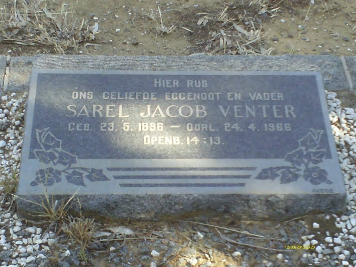 VENTER Sarel Jacob 1896-1966