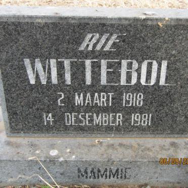 WITTEBOL Rie 1918-1881