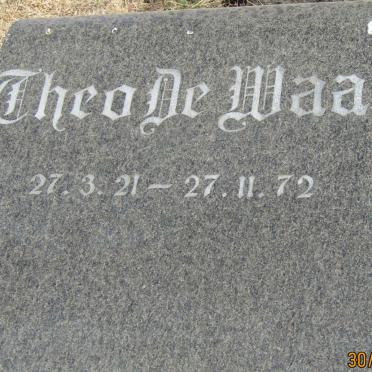 WAAL Theo, de 1921-1972