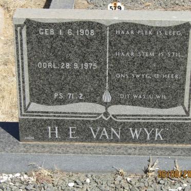WYK H.E., van 1908-1975