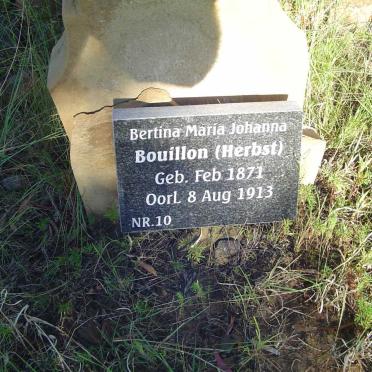 BOUILLON Bertina Maria Johanna nee HERBST 1871-1913