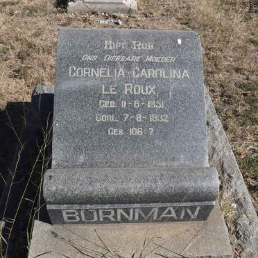 BORNMAN Cornelia Carolina nee LE ROUX 1851-1932