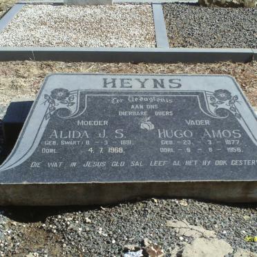 HEYNS Hugo Amos 1877-1956 &amp; Alida J.S. SWART 1881-1968