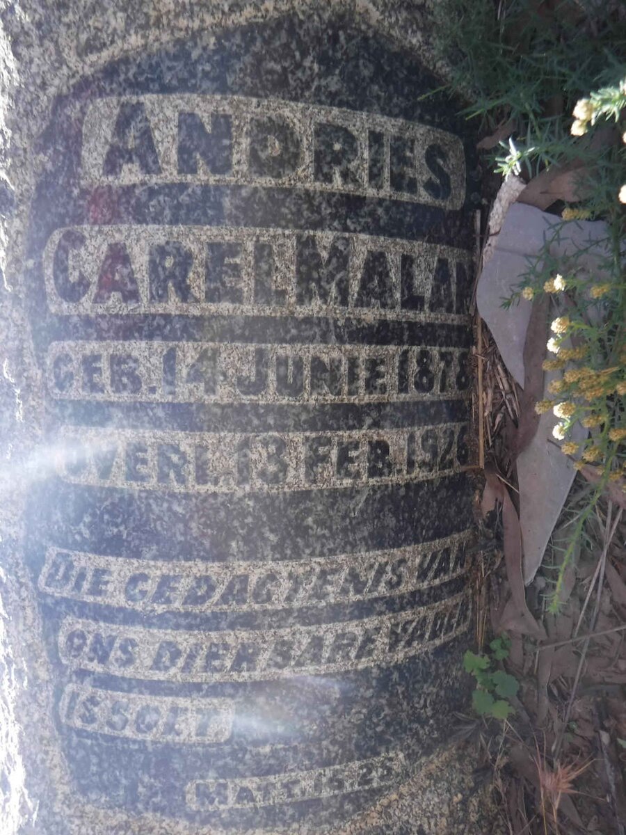 MALAN Andries Carel 1878-1926